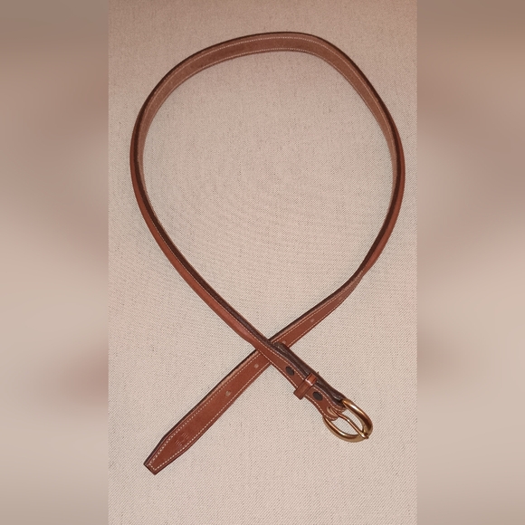 English Bridle Leather Vintage Women's Belt 34